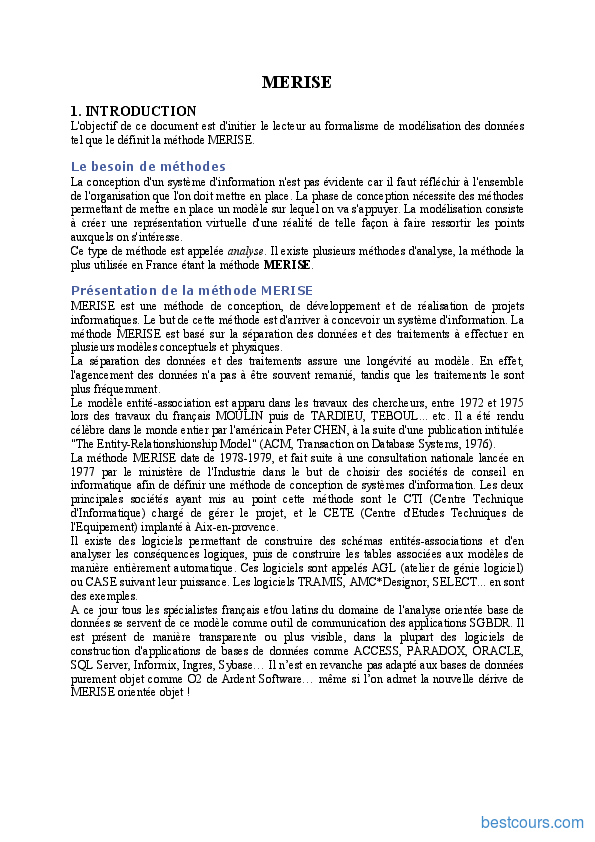 cours merise pdf