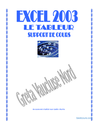 Tutoriel Excel 2003 1