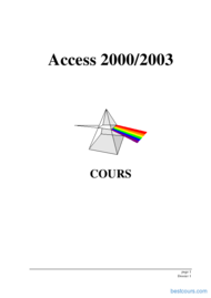 Tutoriel Access 2000/2003 première partie 1