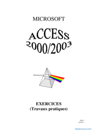 Tutoriel TPs access 2000/2003 première partie 1