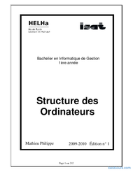 Tutoriel Structure des ordinateurs 1