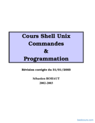 Tutoriel Cours Shell Unix 1