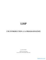 Tutoriel Langage Lisp 1