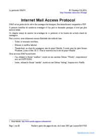 Tutoriel IMAP (Internet Mail Access Protocol) 1
