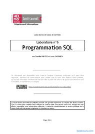 Tutoriel Programmation SQL 1