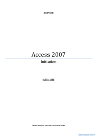 Tutoriel Access 2007 Initiation 1