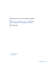 Tutoriel PowerPoint 2007 1