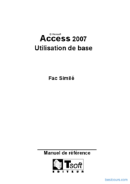 Tutoriel Access 2007 Utilisation de base 1