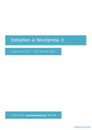 Tutoriel Initiation à Wordpress 3 1