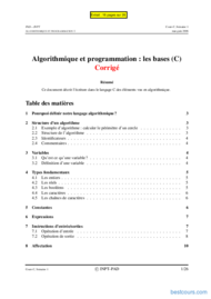 Tutoriel Algorithmique et programmation : les bases (C) 1
