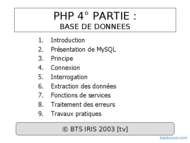 Tutoriel PHP : Base de données 1