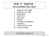 Tutoriel PHP : Programmation objet 1