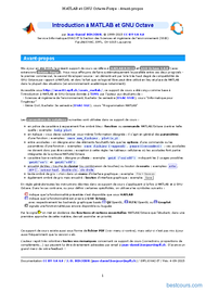 Tutoriel Introduction à MATLAB et GNU Octave 2