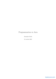 Tutoriel Programmation en Java et exercices 1