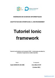 Tutoriel Tutoriel Ionic framework 1