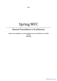 Tutoriel Spring MVC - installation et utilisation 1