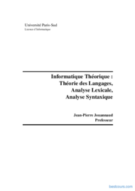 Tutoriel Théorie des Langages - Analyse Lexicale et Syntaxique 1