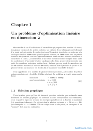 Tutoriel Programmation linéaire et Optimisation 2