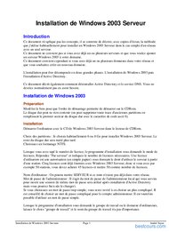 Tutoriel Installation Windows 2003 serveur 1