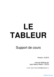 Tutoriel Le tableur 1