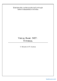 Tutoriel Tutorial Visual Basic NET 1