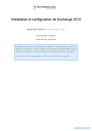 Tutoriel Exchange serveur 2010 1