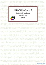 Tutoriel Initiation à Word 2007 1
