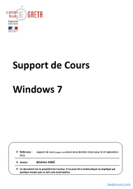 Tutoriel Support de Cours Windows 7 1
