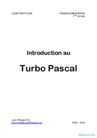Tutoriel Introduction au Turbo Pascal 1