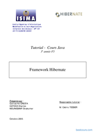 Tutoriel Framework Hibernate 1