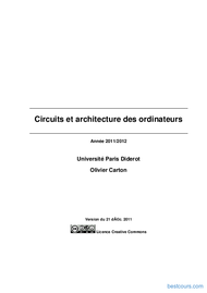 Tutoriel Circuits et architecture des ordinateurs 1