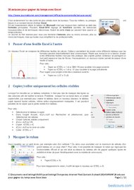 Tutoriel 30 astuces pour gagner du temps avec Excel 1