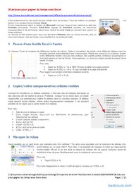Tutoriel 30 astuces pour gagner du temps avec Excel 1
