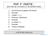 Tutoriel PHP : Fichiers et Répertoires 1