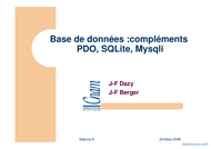 Tutoriel Base de données : PDO, SQLite, Mysqli 1
