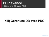 Tutoriel PHP avancé: Gérer une DB avec PDO 1