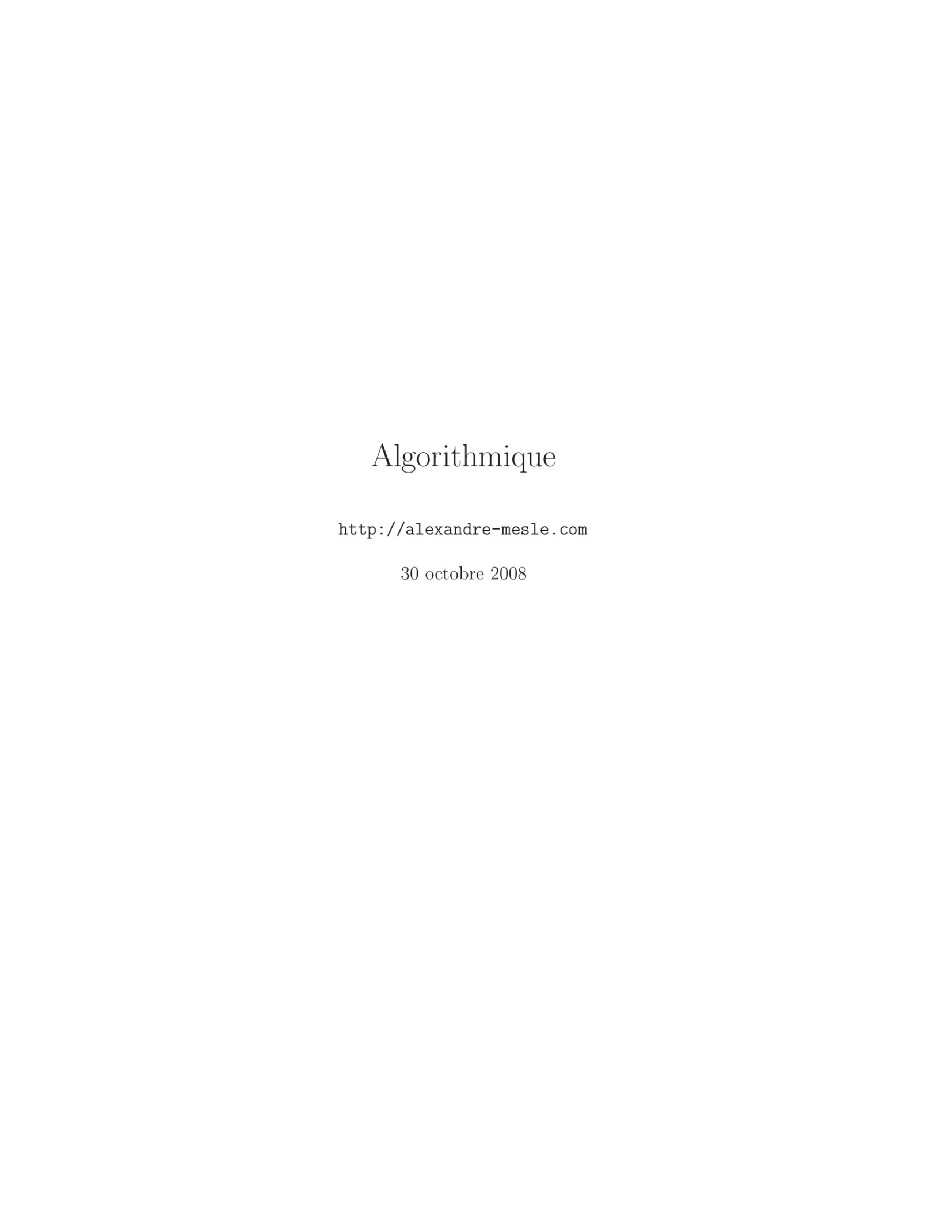 Aperçu : Algorithmie et Cryptographie