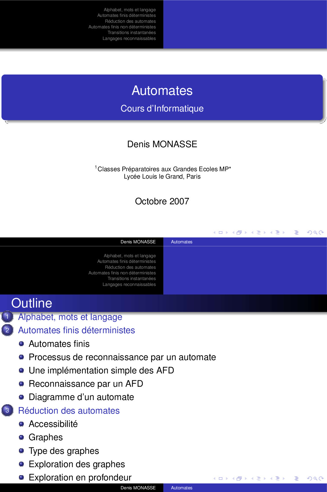 Aperçu : Automates