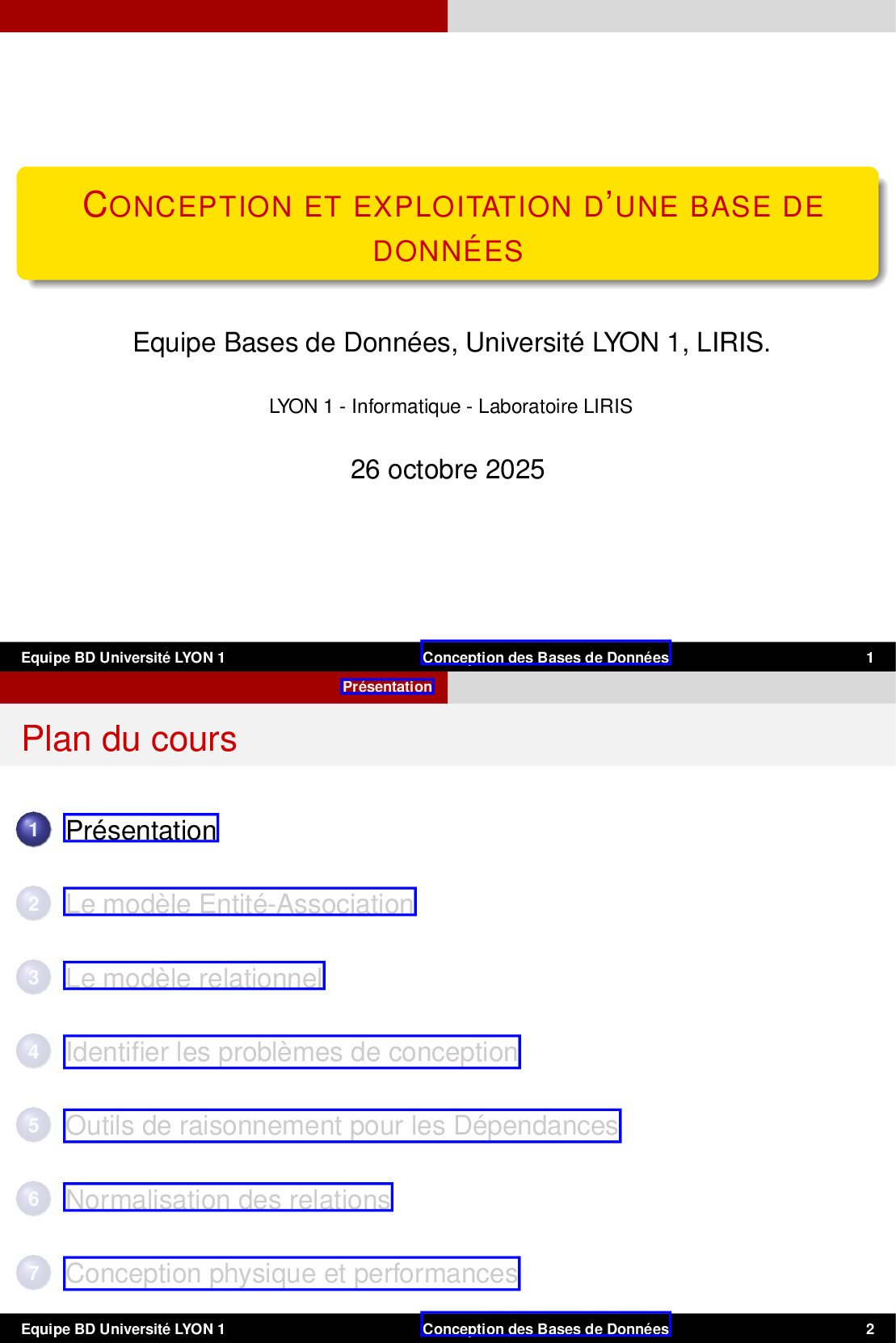 Aperçu : Conception et exploitation d’une base de données