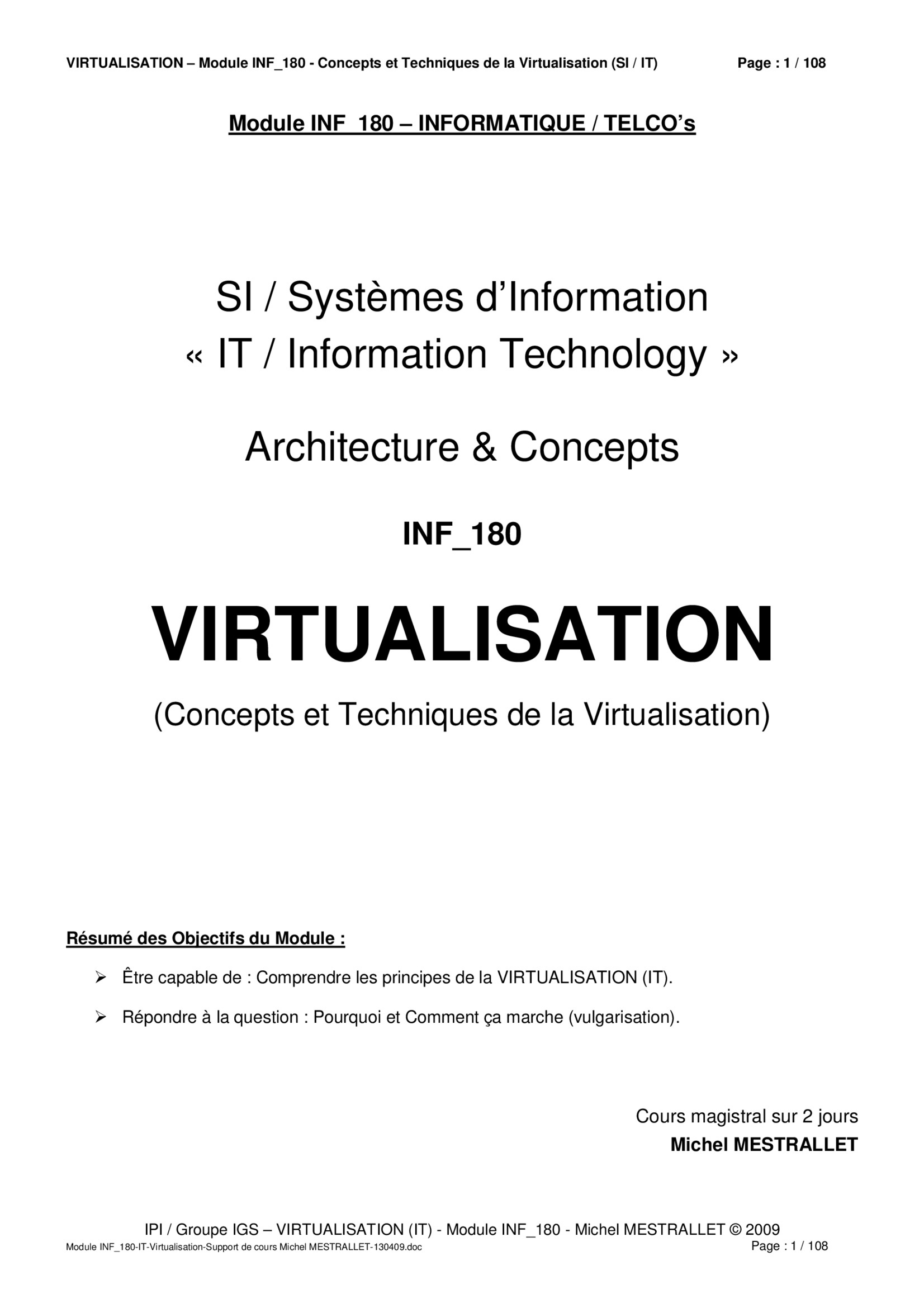 Aperçu : Concepts et Techniques de la Virtualisation