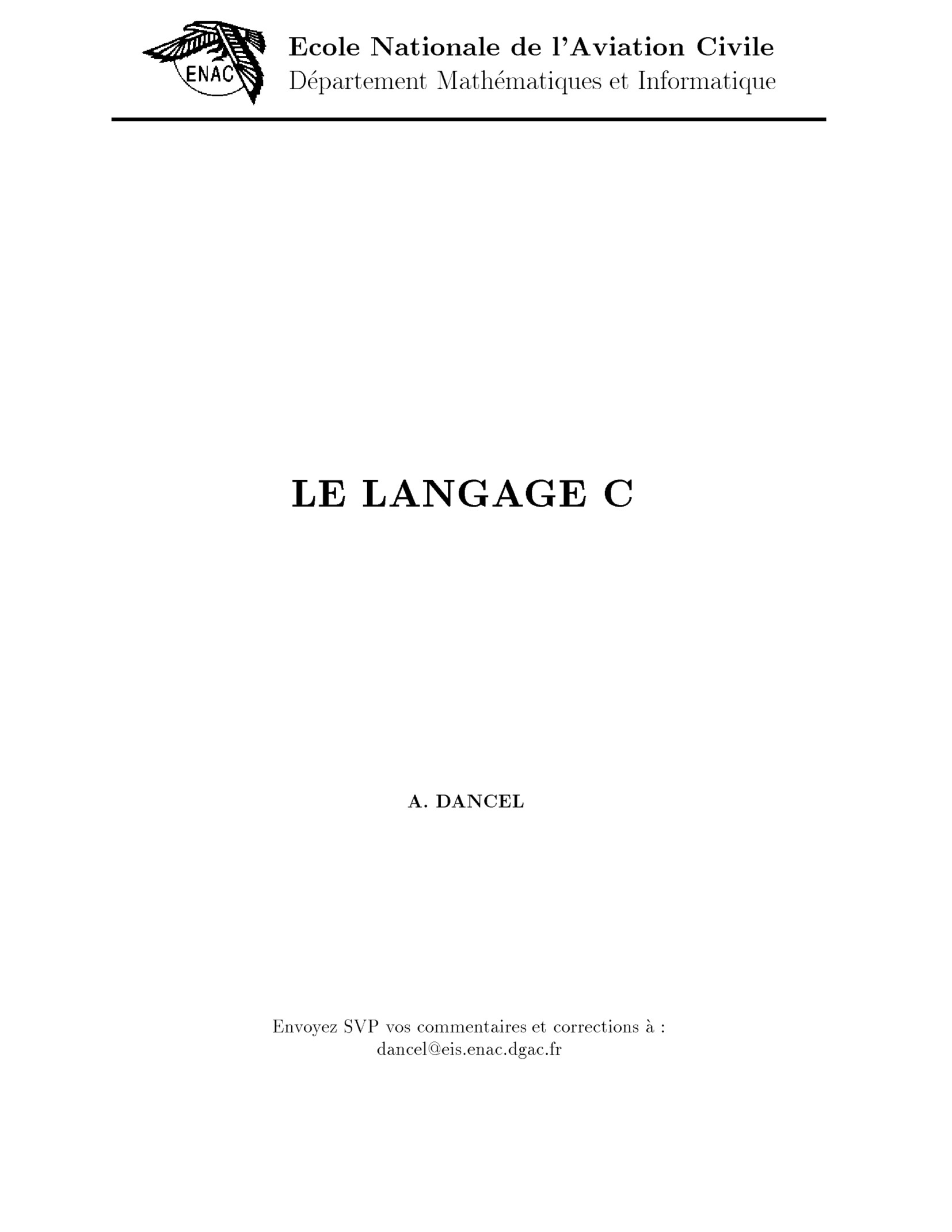 Aperçu : Langage C en 184 pages