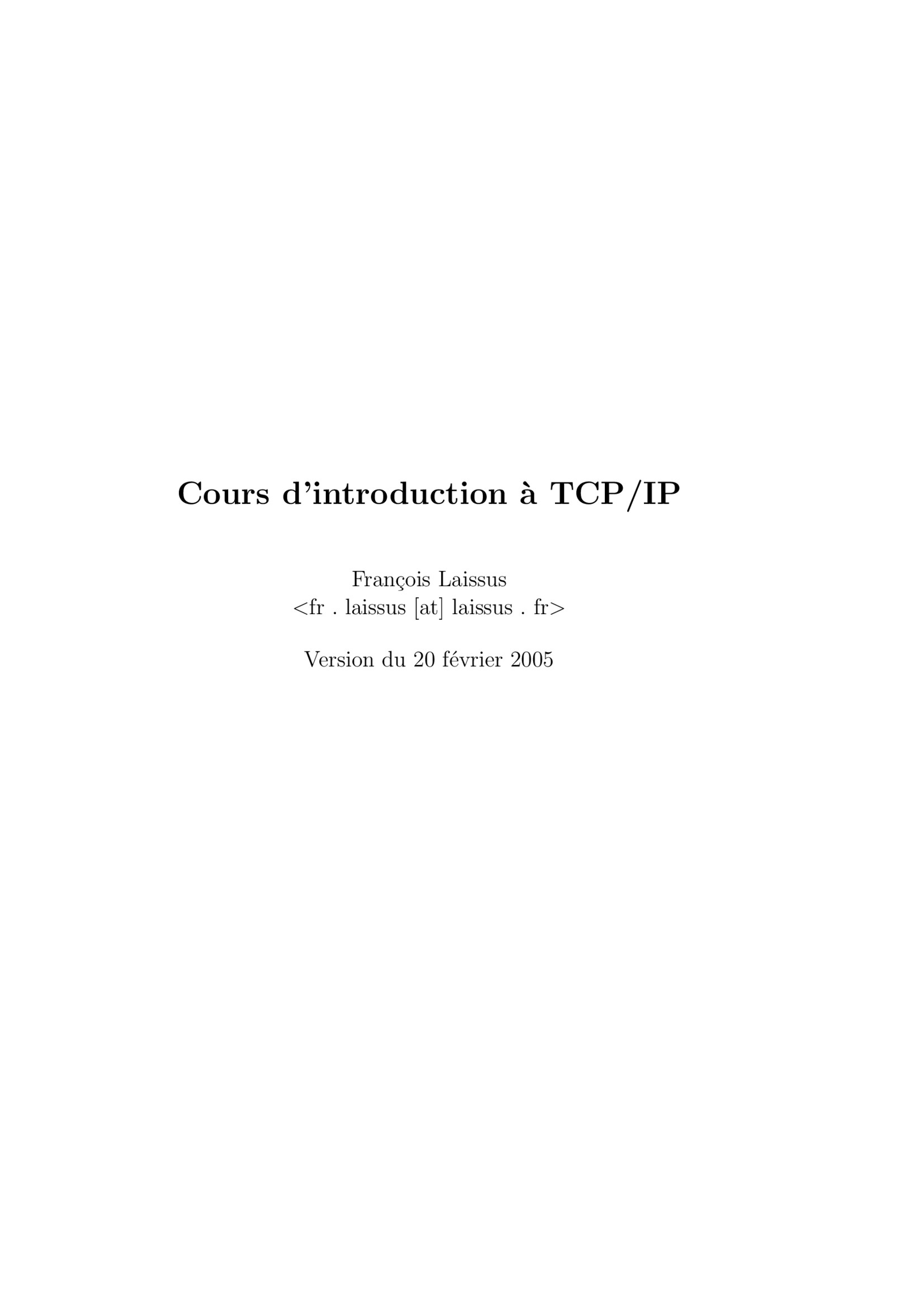 Aperçu : Introduction à TCP/IP