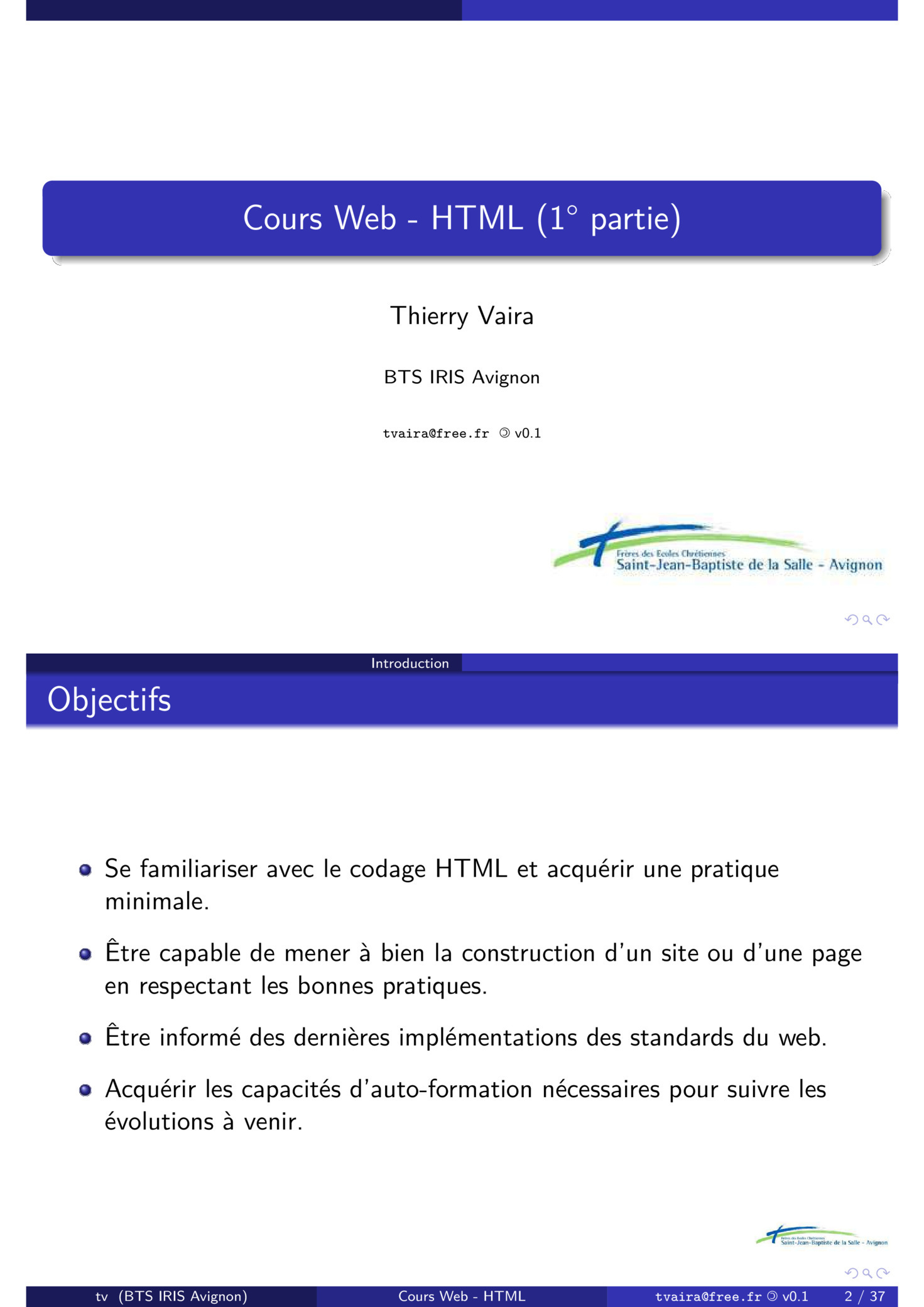 Cours Introduction au HTML et CSS PDF Gratuit