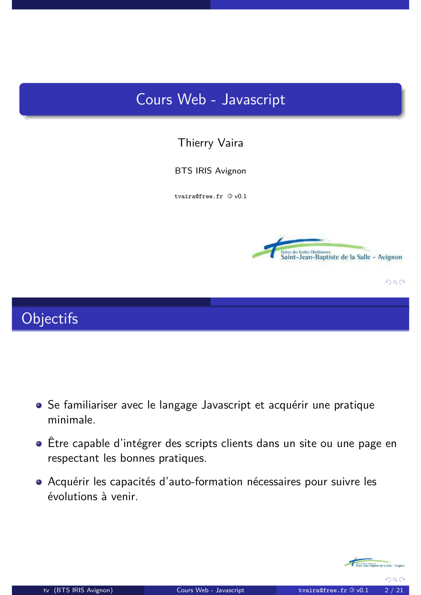 Cours Introduction à Javascript PDF Gratuit - Guide Complet