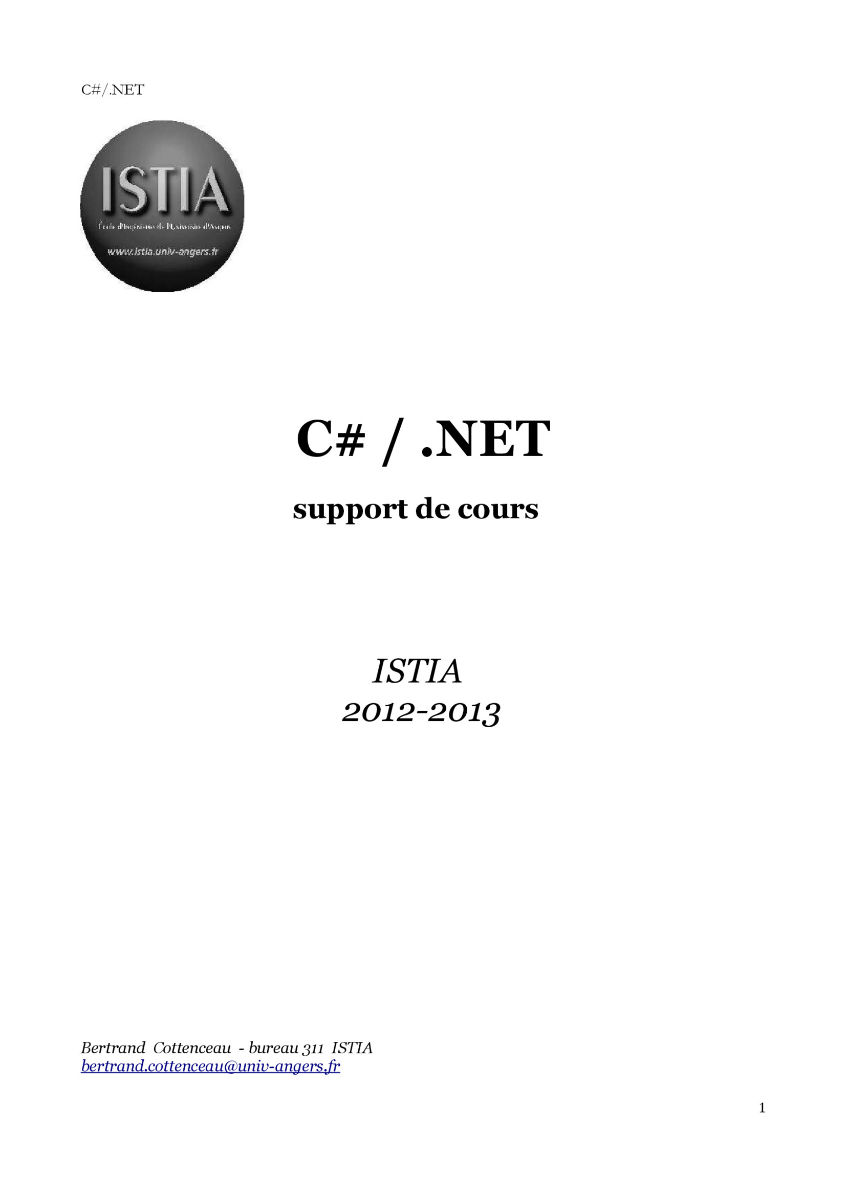Aperçu : C# / .NET