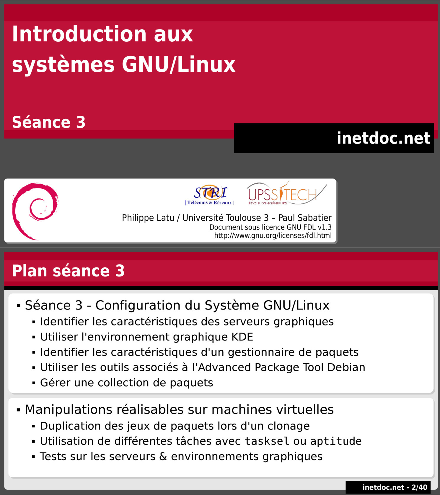 Aperçu : Introduction aux systèmes GNU/Linux - Séance 3