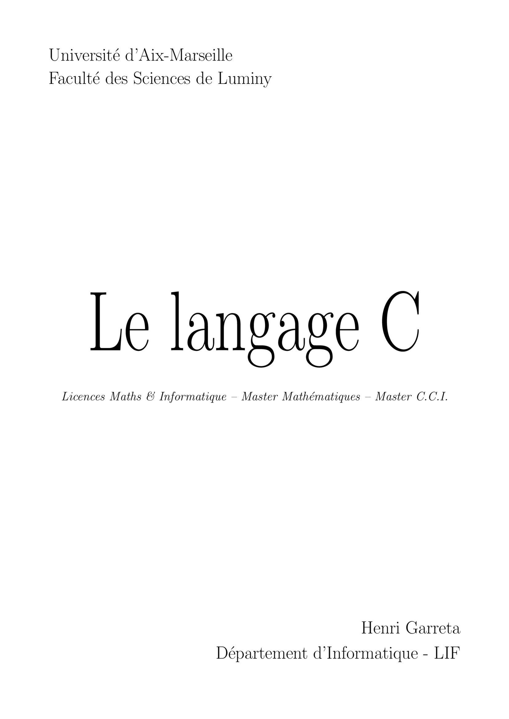 Aperçu : Le langage de programmation C