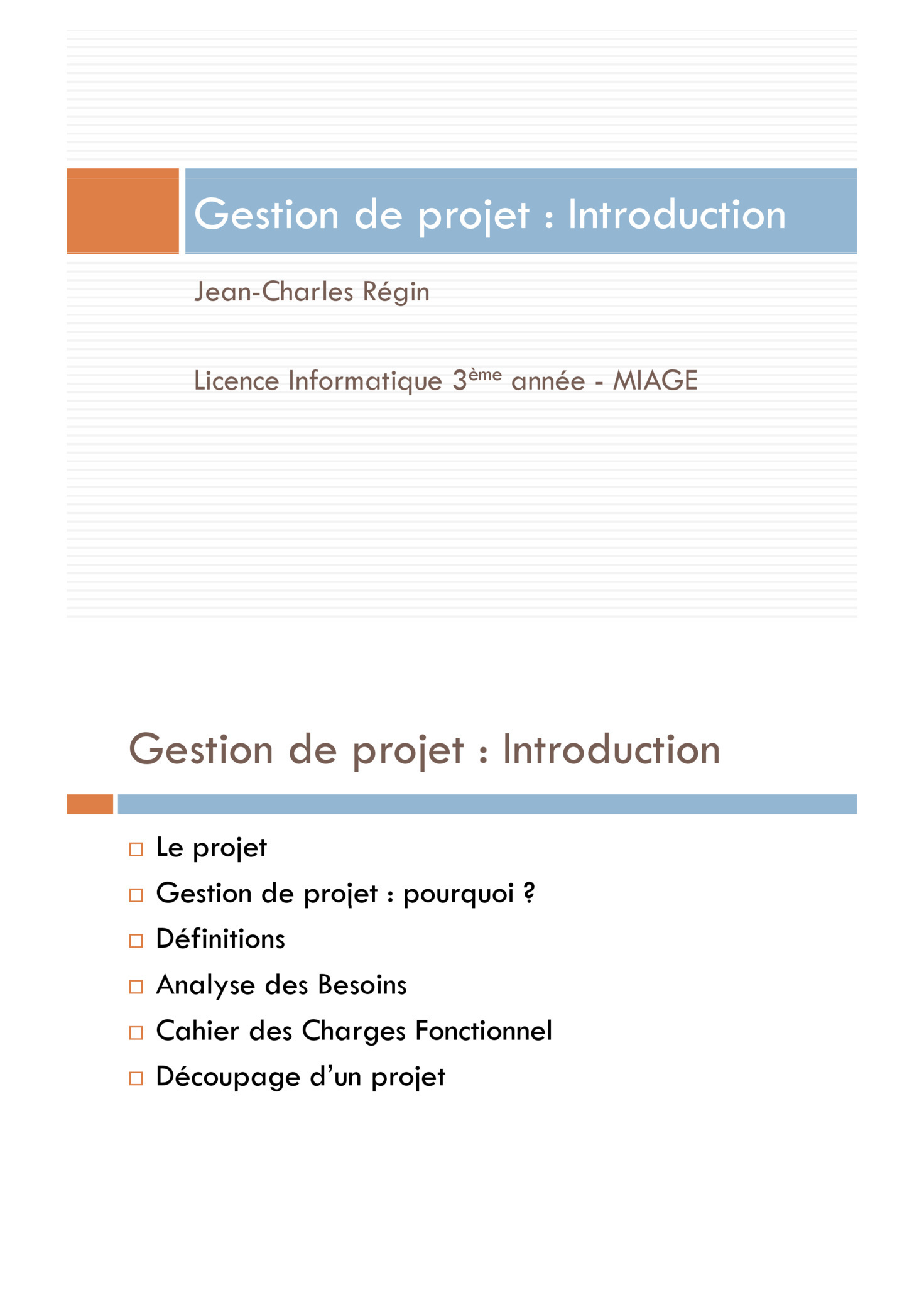 Aperçu : Gestion de projet : Introduction