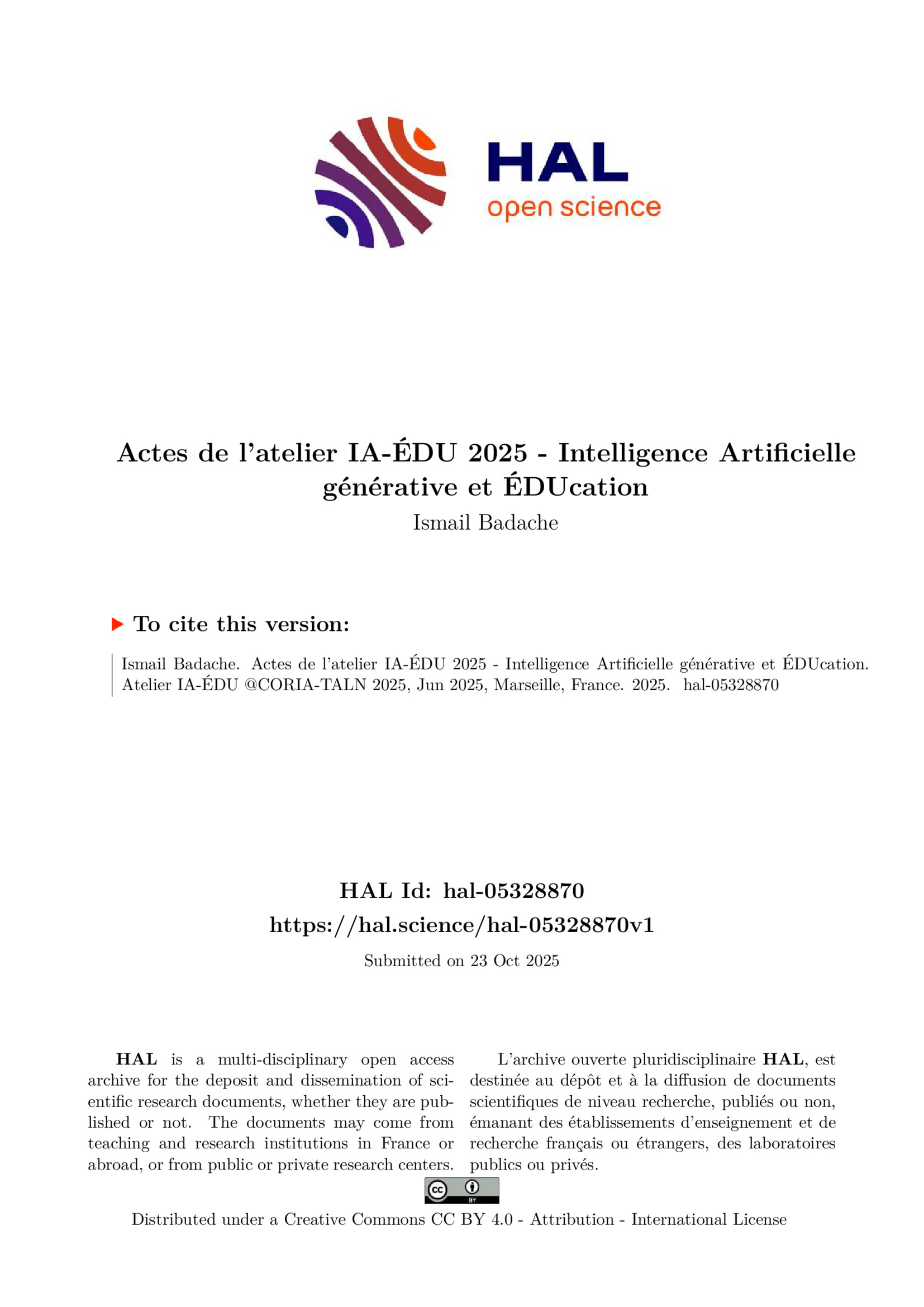 Aperçu : IA générative & Éducation 2025