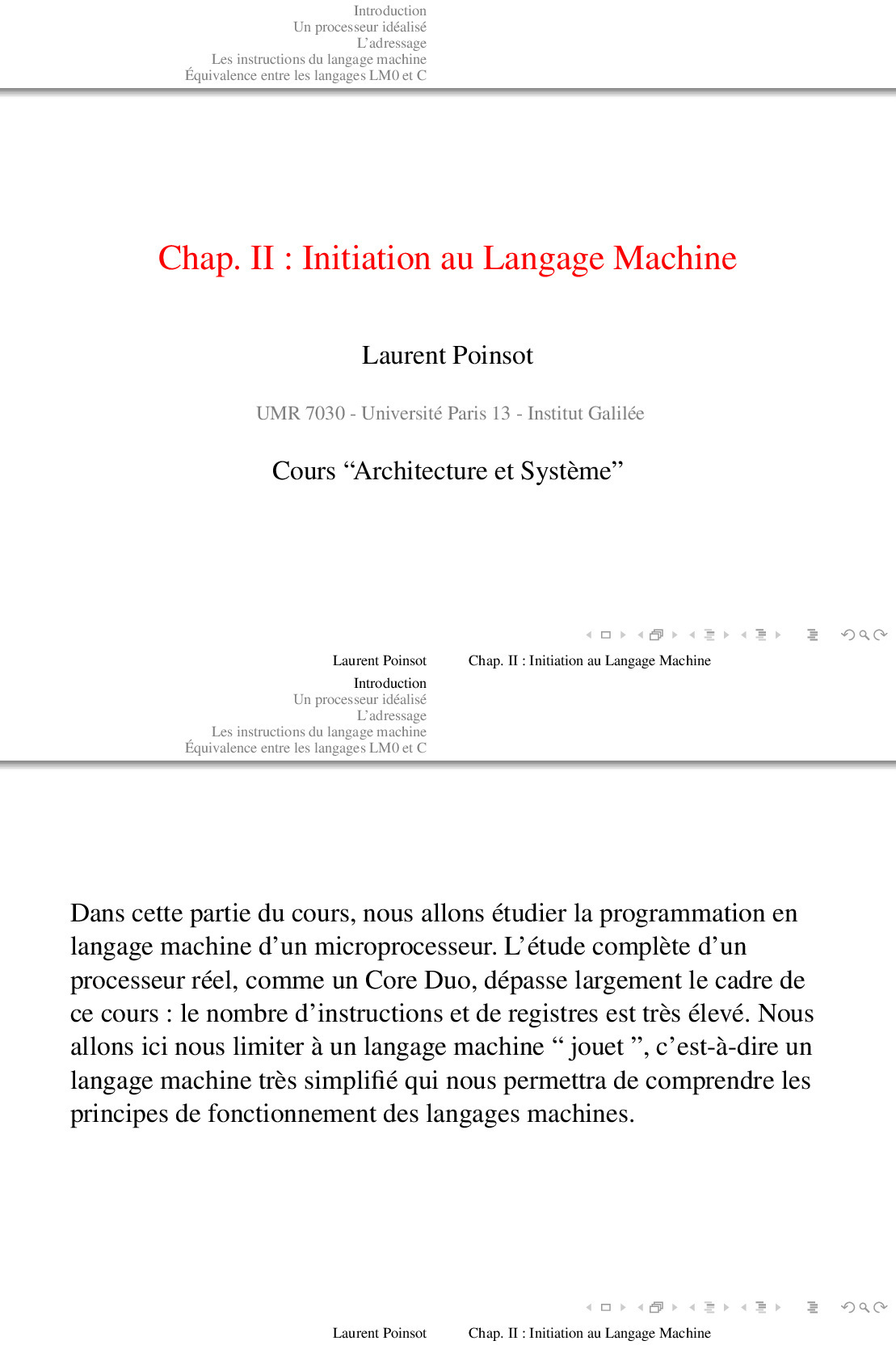 Aperçu : Initiation au Langage Machine